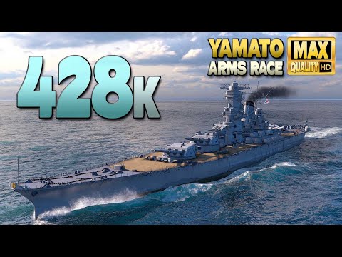 Видео: Линкор Ямато: Гигантские повреждения на карте «Спящий великан» - World of Warships