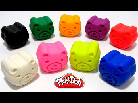 Видео: Играем и учим цвета на английском языке с мишками из пластилина Play-Doh.