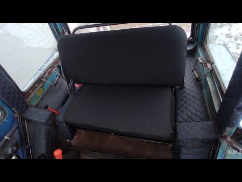 Видео: Обшивка  кабіни МТЗ 82 утеплитель , тюнинг.