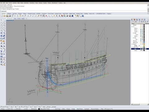 Видео: Гото Предестинация - 8.  Построение шпангоутов в Rhino 5.0