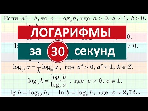 Видео: Логарифмы за 30 секунд