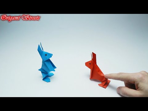 Видео: Как сделать оригами игрушку. Прыгающий зайчик из бумаги