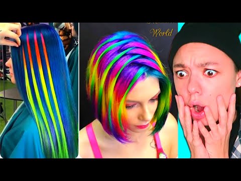 Видео: Покрасила ВОЛОСЫ в Невероятные Цвета! Реакция на Трансформацию Волос