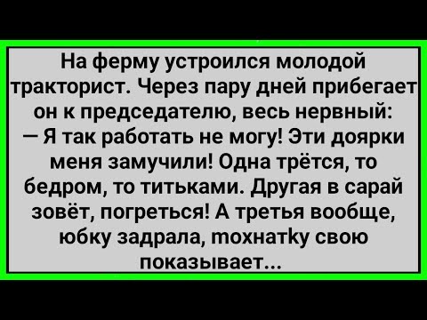Видео: Как Три Доярки к Молоденькому Трактористу Приставали! Сборник Свежих Смешных Анекдотов!