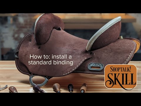 Видео: Как установить стандартную окантовку из сыромятной кожи для изготовления седла