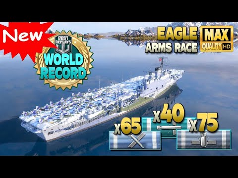 Видео: Авианосец Eagle: Огромные 477 тысяч в гонке вооружений (Мировой рекорд) - World of Warships