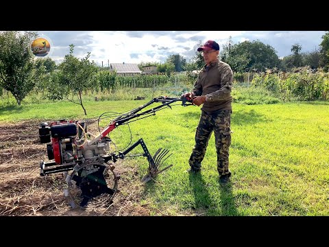 Видео: УСИЛЕННАЯ ПОЛТАВСКАЯ КАРТОФЕЛЕКОПАЛКА+дизельным мотоблок WEIMA_4К.
