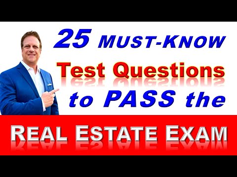 Видео: 25 совершенно новых тестовых вопросов, которые помогут СДАТЬ экзамен по недвижимости — Практическ...