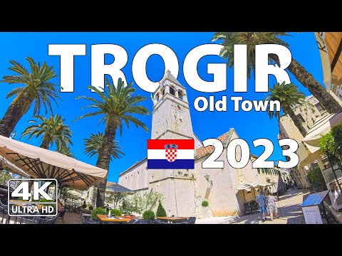 Видео: Трогир Хорватия Прогулка Walking Tour ☀️ 4K с Субтитрами