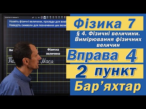 Видео: Вправа № 4. 2 п. Бар'яхтар Фізика 7 клас