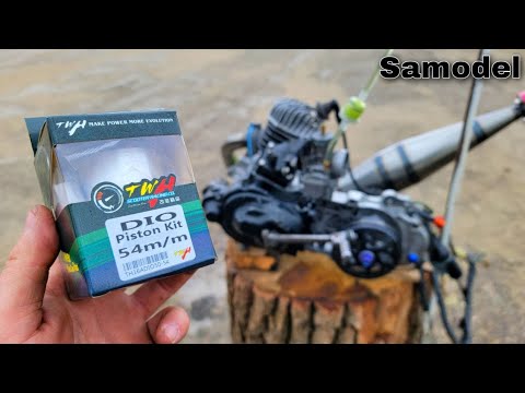 Видео: Port timing, compression ratio, squish двухтактного двигателя Honda Dio 120cc TWH