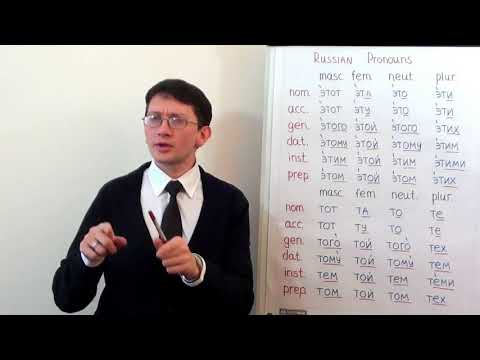 Видео: Russian pronouns - этот, эта, это, эти
