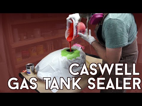 Видео: Применение герметика Caswell Gas Tank Sealer на ржавом баке мотоцикла (реставрация NSU Max 1953 г...