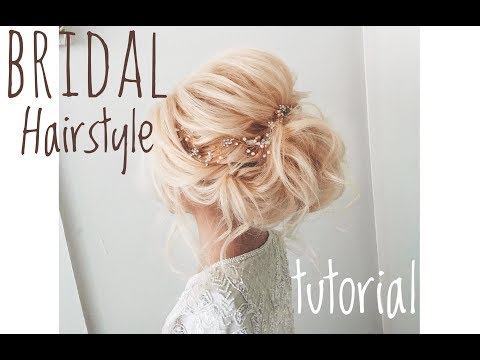 Видео: Bridal Hairstyle  tutorial | brautfrisur ! Brautstyling ! быстрый низкий пучок