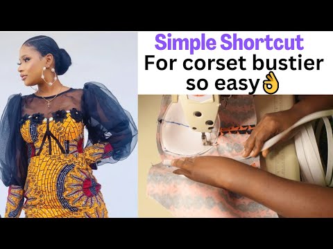 Видео: САМЫЙ ПРОСТОЙ СПОСОБ СДЕЛАТЬ КОРСЕТ-БЮСТЬЕ с кокеткой и чашечкой бюстгальтера шаг за шагом (ПОДРО...