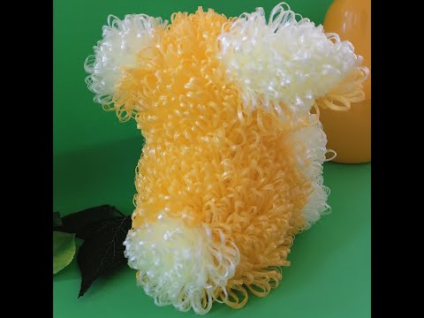 Видео: Мочалка-игрушка. Собачка часть 4. Waschlappen Hündchen.