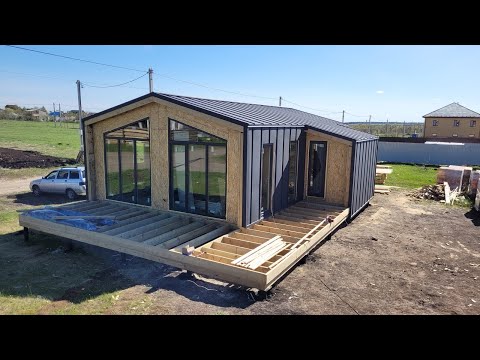 Видео: Барнхаус из SIP панелей в Саратове! Кровля клик фальц Grandline на СИП панель.