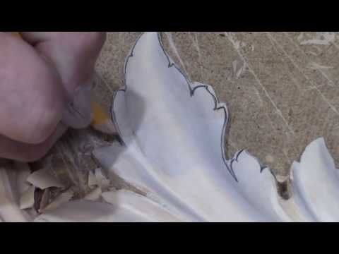 Видео: Резьба по дереву ,акантовый лист . acanthus woodcarving . 3 часть
