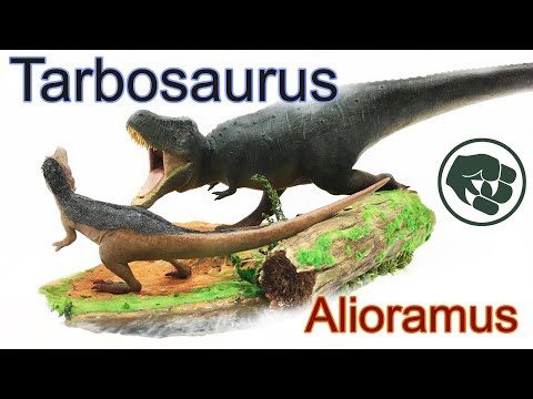 Видео: Tarbosaurus лепка диорама
