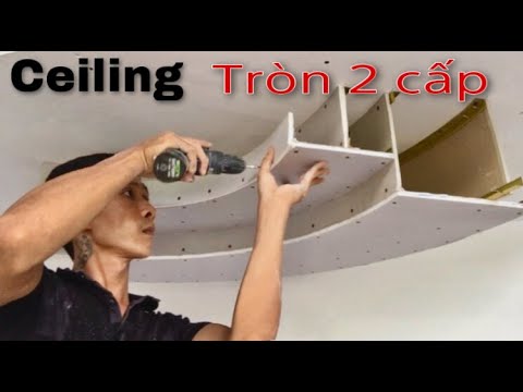 Видео: Как сделать двухуровневый круглый высокий потолок