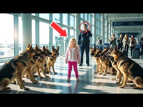 Видео: 14 полицейских собак окружили маленькую девочку в аэропорту… То, что случилось потом, ПОТРЯСЛО всех 