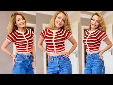 Видео: Мода этого года: вязаный крючком свитер