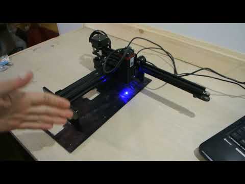 Видео: Обзор "китайский лазерный гравер с али." NEJE 20w