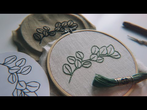 Видео: Мастер-класс 🌿 Контурная вышивка | шов «в раскол»