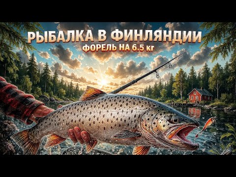 Видео: Финляндия попытка поймать форель на озере 