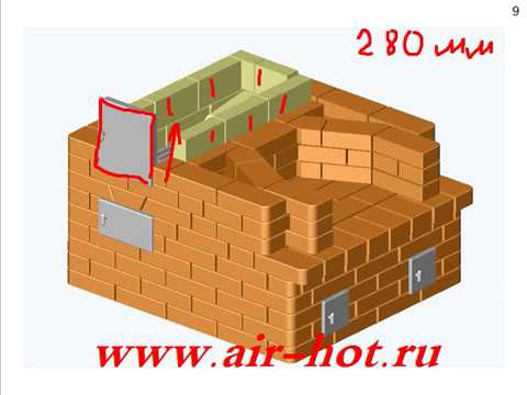 Видео: Печь с камином 4х4 кирпича