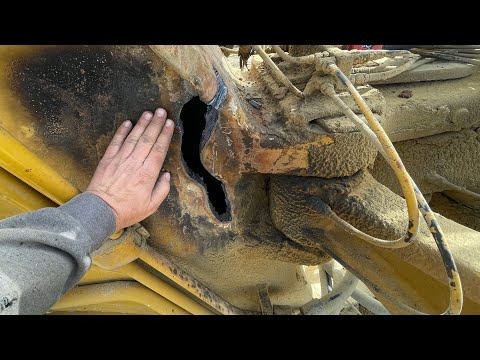 Видео: Кат 657 с большой трещиной!!!