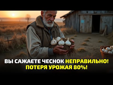 Видео: Вы сажаете чеснок неправильно! Старый способ отнимает половину урожая — вот что вы не знали!