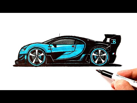 Видео: Как нарисовать Бугатти | Уроки рисования | Ehedov Elnur