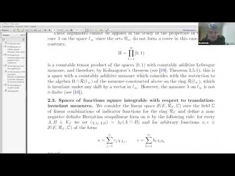 Видео: Лекция 10. О.Г.Смолянов, В.Ж.Сакбаев. Диффузия на гильбертовом пространстве