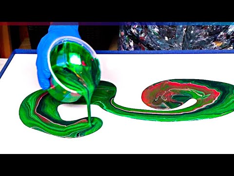 Видео: Фламинго🦩 ~ Тропическая палитра ~ Акриловая заливка ~ Жизнь в жидких цветах ~ Абстрактное искусство