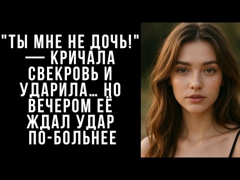 Видео: Ты мне не дочь!  — кричала свекровь и ударила… Но ВЕЧЕРОМ её ждал УДАР ПО БОЛЬНЕЕ