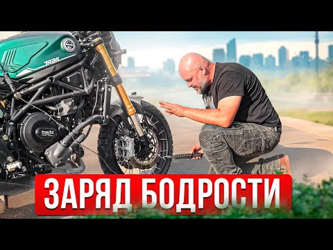 Видео: Benelli Leoncino 800 Trail - такой скремблер нам нужен #МОТОЗОНА №198