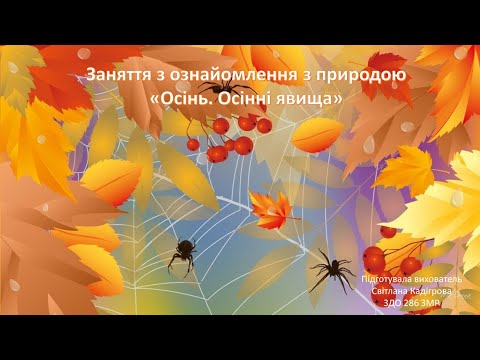 Видео: Заняття з ознайомлення з природою "Осінь. Осінні явища"