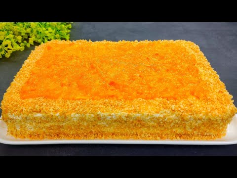 Видео: Домашний апельсиновый пирог за 15 минут. Торт, который тает во рту.