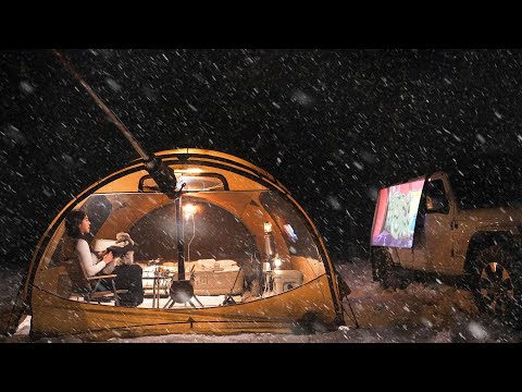 Видео: Кемпинг в ледяном мире с новой уютной палаткой