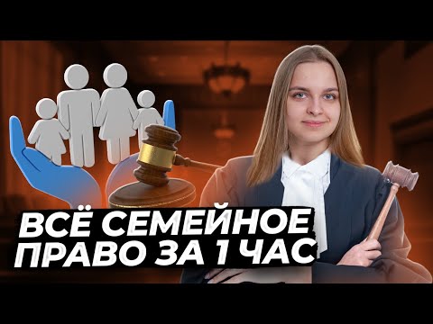 Видео: Всё семейное право для ЕГЭ по Обществознанию за час | Умскул