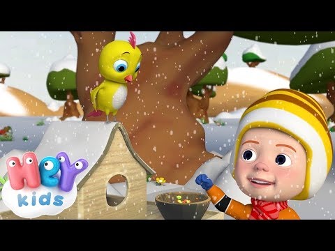 Видео: Песента На Врабчето - Коледни Детски Песнички | HeyKids
