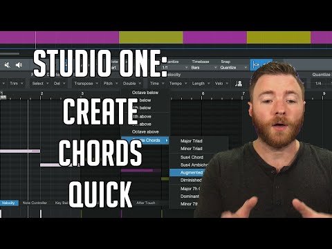Видео: Studio One: использование макросов для создания быстрых аккордов