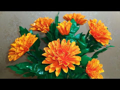 Видео: Мастер класс. Хризантемы из пластиковых бутылок.