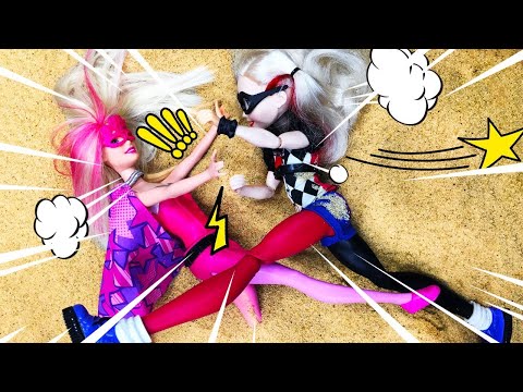 Видео: Барби Супер Принцесса vs Харли Квин - Классные видео для девочек про куклы Барби