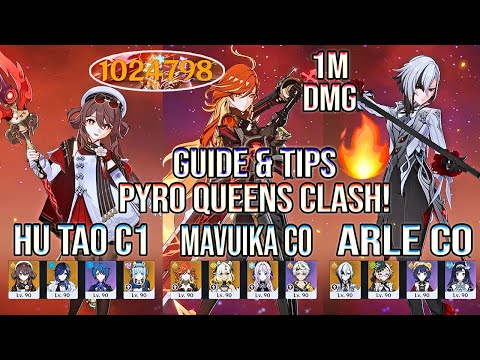 Видео: 🔥 БИТВА поджигательных королев!! Ху Тао, Мавуика и Арлекино ДОМИНИРУЮТ в Стигийском натиске?! | Г...