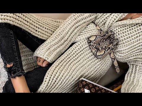 Видео: Разбираем узор для кардигана  крючком✔crochet pattern.
