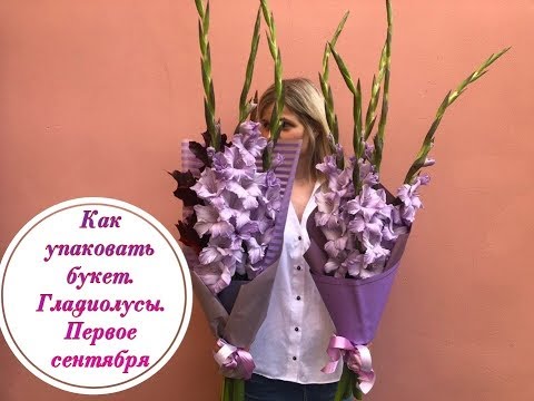 Видео: КАК УПАКОВАТЬ БУКЕТ ИЗ ГЛАДИОЛУСОВ. ФЛОРИСТИКА