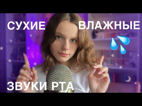 Видео: АСМР Сухие и Влажные Звуки РТА 💦 Dry vs Wet Mouth Sounds