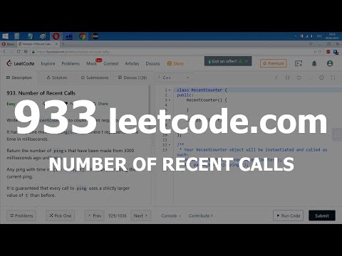 Видео: Разбор задачи 933 leetcode.com Number of Recent Calls. Решение на C++